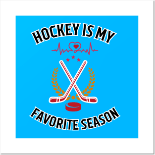 Hockey Short Favorite Season  Sweatshirt, Hockey Helmet Posters and Art